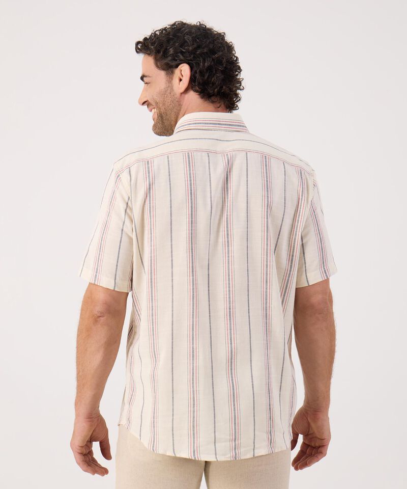 Camisa A Rayas Con Bolsillo 